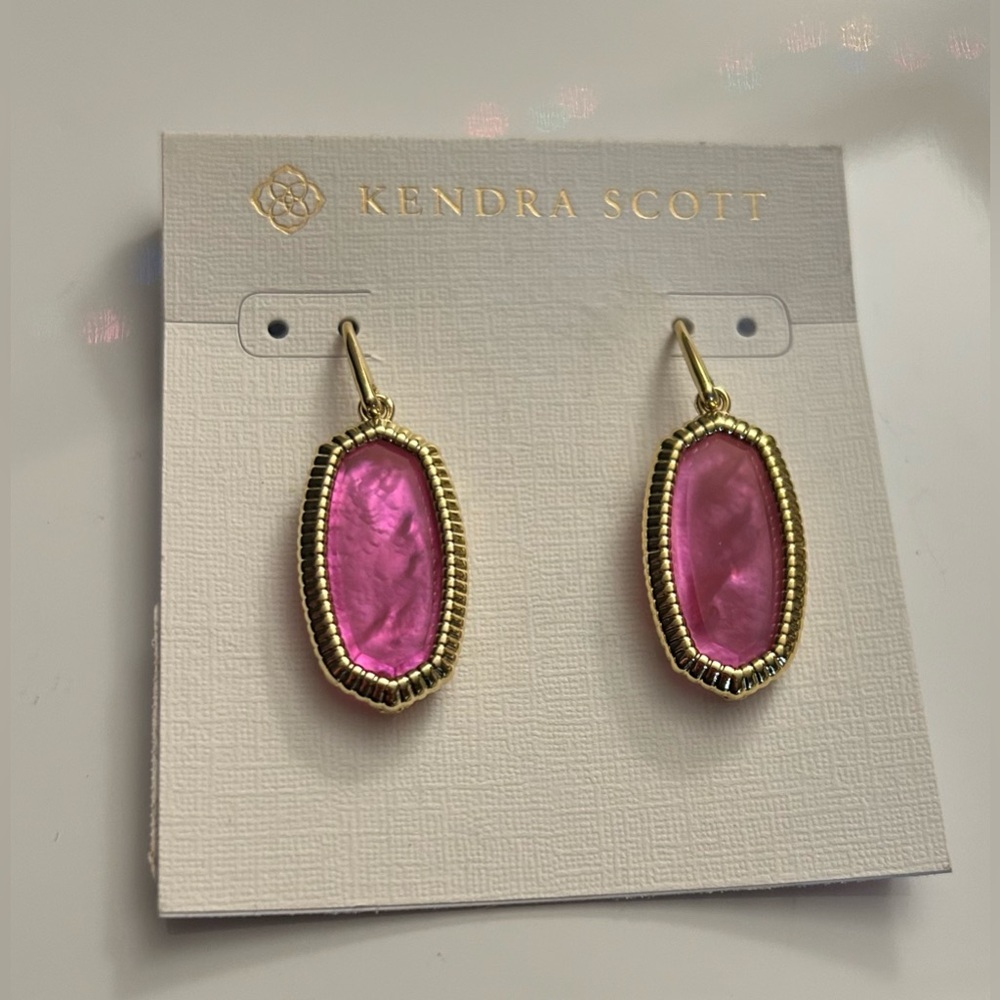 Kendra Scott Gold Dani Ridge Frame Drop Earrings